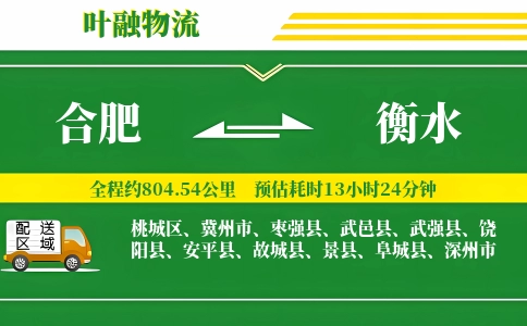 合肥到衡水物流公司
