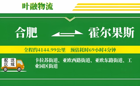 合肥到霍尔果斯物流公司