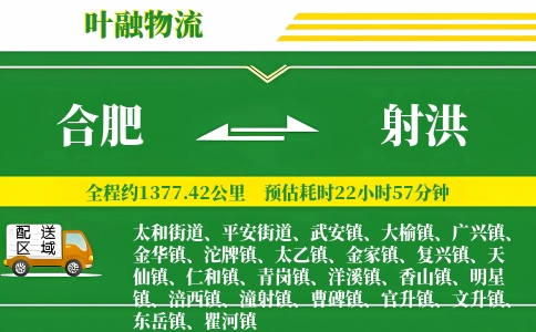合肥到射洪物流公司