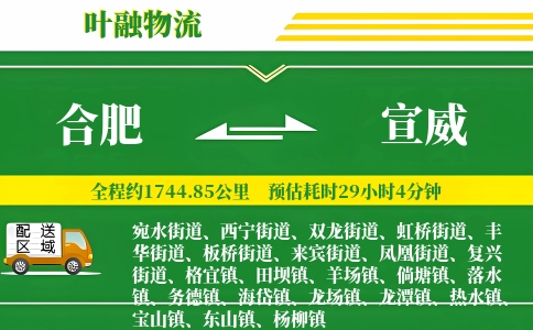 合肥到宣威物流公司