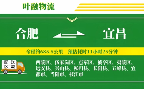 合肥到宜昌物流公司