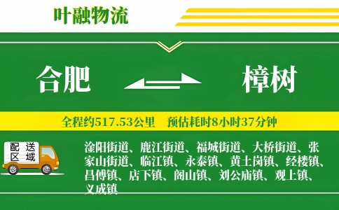 合肥到樟树物流公司